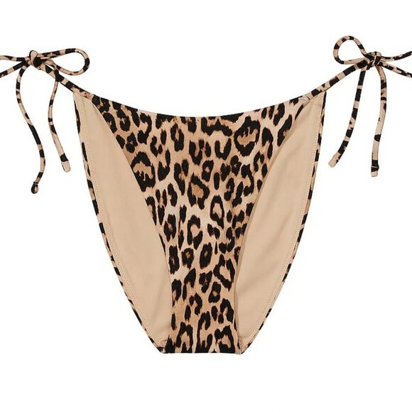 38DDD/XL Victoria Secret Swim Icon Push Up Top Bikini Side Tie Bottom Leopard - Picture 7 of 13
